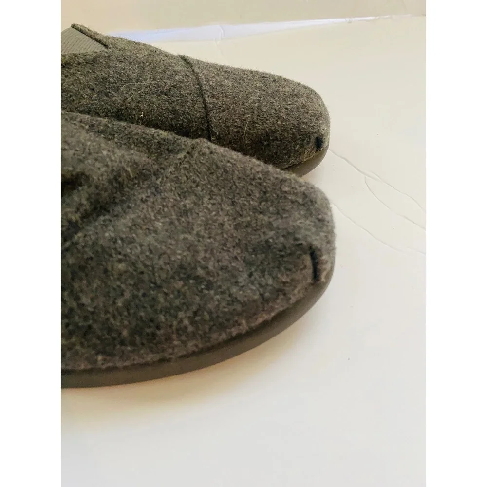 BOBS‎ from Skechers Women Charcoal Grey Felt Slip On Alpargata Flats Size 8.5